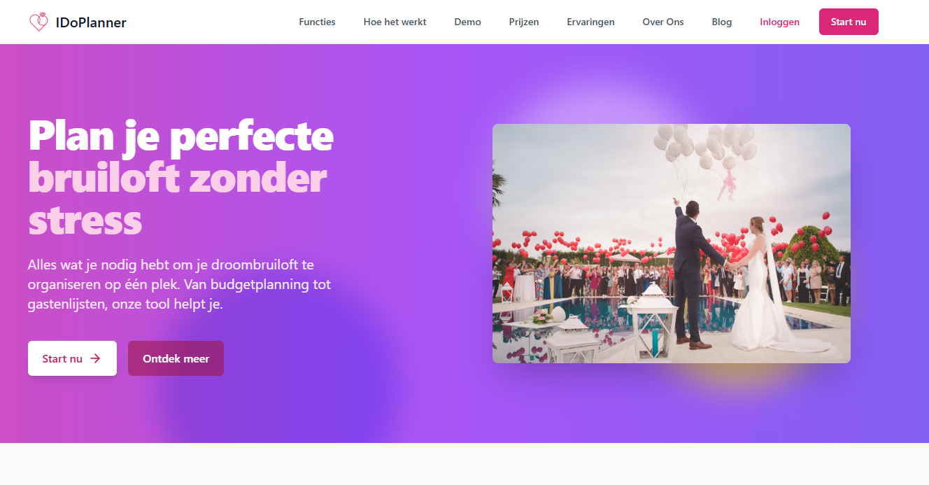 I Do Planner — bruiloftsplanner webapplicatie